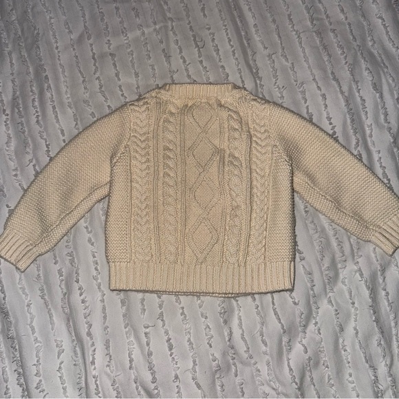 Hope & Henry Cream Knit Sweater 100% Organic Cotton Size: 3-6 Months - Picture 3 of 5